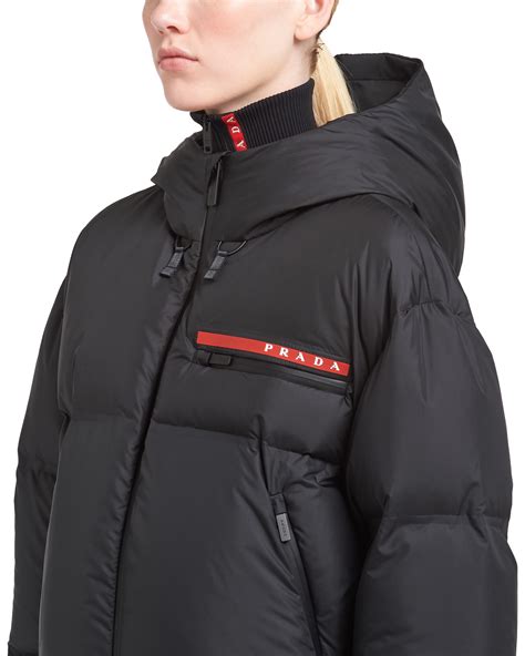 prada white puffer|prada nylon puffer.